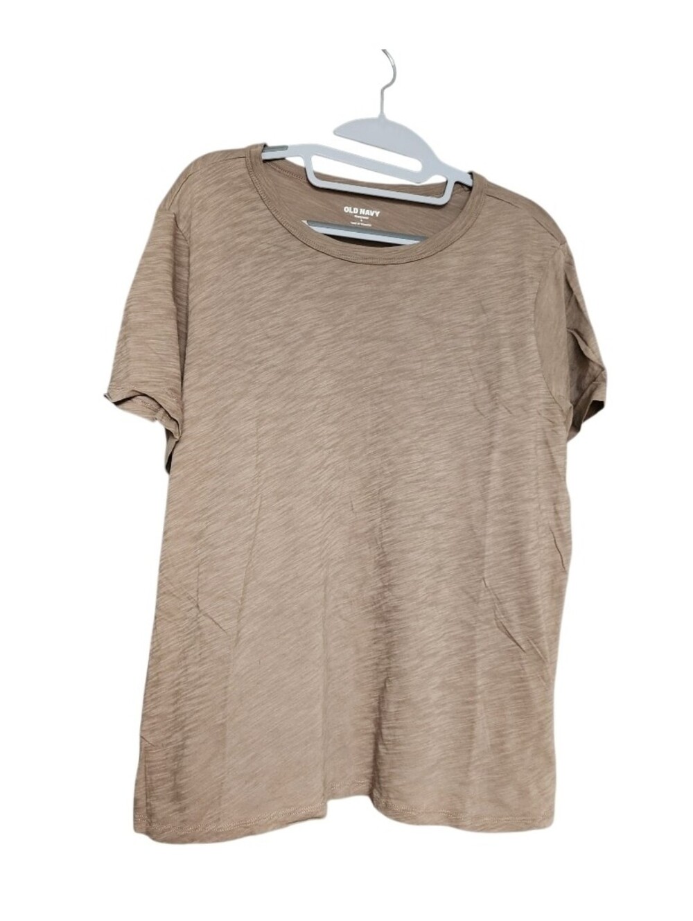 Old Navy Women's Short Sleeve Crewneck Tee in Taupe